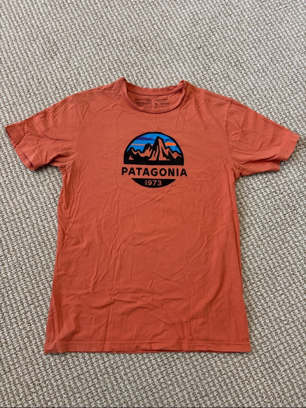 Patagonia Short-Sleeve Logo Tee in Rust Orange